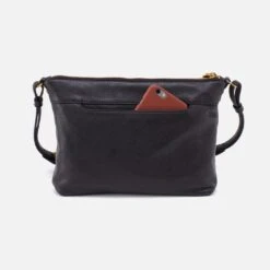 Tripp Medium Crossbody In Pebbled Leather - Black -Hobo Sales Store SO 82388BLK 04
