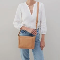 Tripp Medium Crossbody In Pebbled Leather - Sandstorm -Hobo Sales Store SO 82388SDST 02