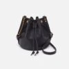 Pier Bucket Crossbody In Pebbled Leather - Black