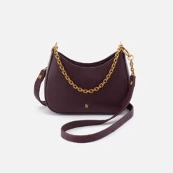 Rosa Crossbody In Pebbled Leather - Ruby Wine