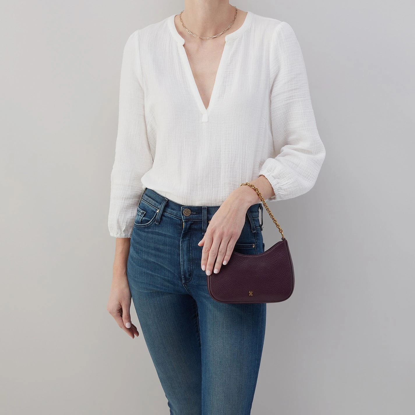 Rosa Crossbody In Pebbled Leather - Ruby Wine 5 Rosa Crossbody In Pebbled Leather - Ruby Wine - Image 5