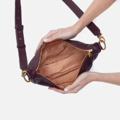 Knox Sling In Pebbled Leather - Ruby Wine -Hobo Sales Store SO 82431RBWN 03