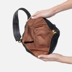 Sway Convertible Sling In Pebbled Leather - Black -Hobo Sales Store SO 82438BLK 03