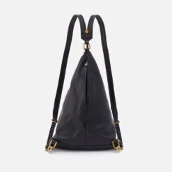 Sway Convertible Sling In Pebbled Leather - Black -Hobo Sales Store SO 82438BLK 05