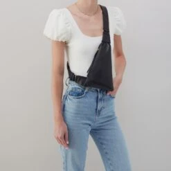 Bodhi Sling In Pebbled Leather - Black -Hobo Sales Store SO 82452BLK 02 a3085be2 180e 46a3 8e04 8cb083705f8a