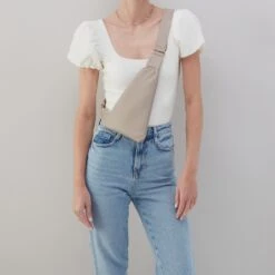 Bodhi Sling In Pebbled Leather - Taupe -Hobo Sales Store SO 82452TAUP 02 87528e9d 09d5 4ee6 ad42 9d2a720a5477