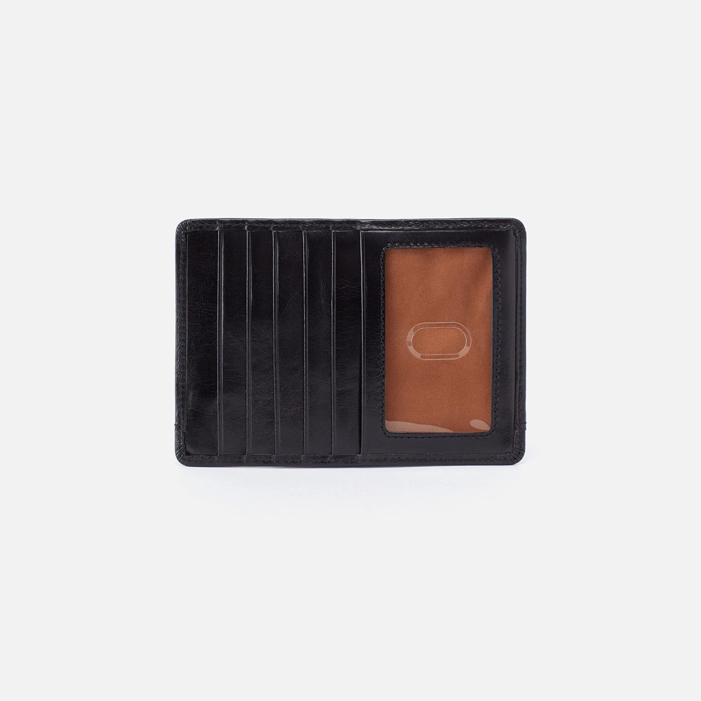 Euro Slide Card Case In Polished Leather - Black 1 Euro Slide Card Case In Polished Leather - Black