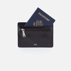 Euro Slide Card Case In Polished Leather - Black 5 Euro Slide Card Case In Polished Leather - Black -Hobo Sales Store VI 32172BLK 02 5a21eba9 9a61 4bcc 921e 2dcdf338a8f3