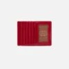 Euro Slide Card Case In Polished Leather - Claret