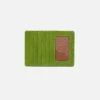 Euro Slide Card Case In Polished Leather - Garden Green
