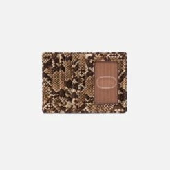 Euro Slide Card Case In Printed Leather - Golden Snake