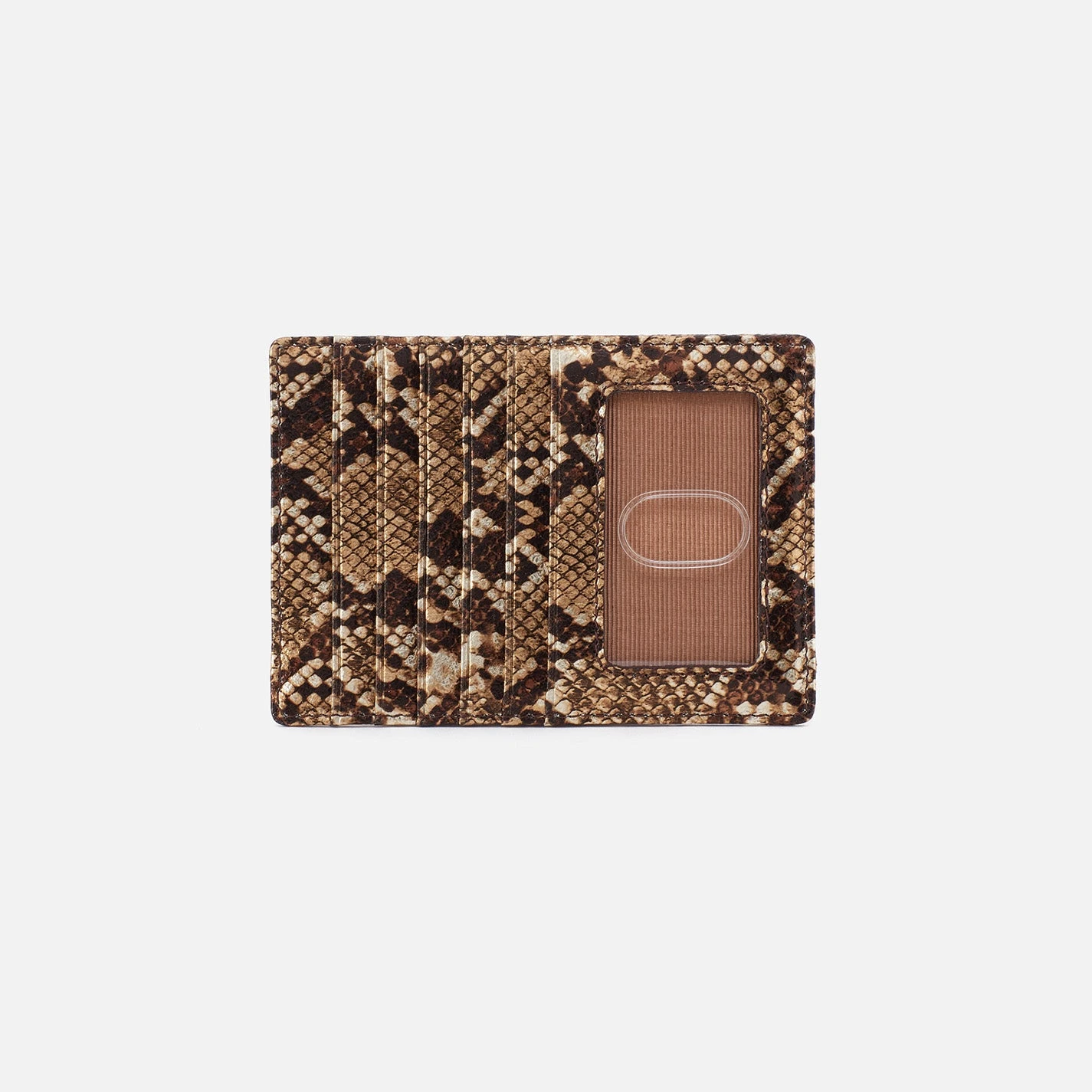 Euro Slide Card Case In Printed Leather - Golden Snake 1 Euro Slide Card Case In Printed Leather - Golden Snake