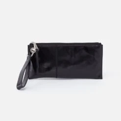 Hobo Sales Store 16 Vida Wristlet In Polished Leather - Black