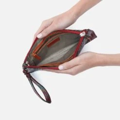 Vida Wristlet In Printed Leather - Holiday Stripe -Hobo Sales Store VI 32185HSTR 03