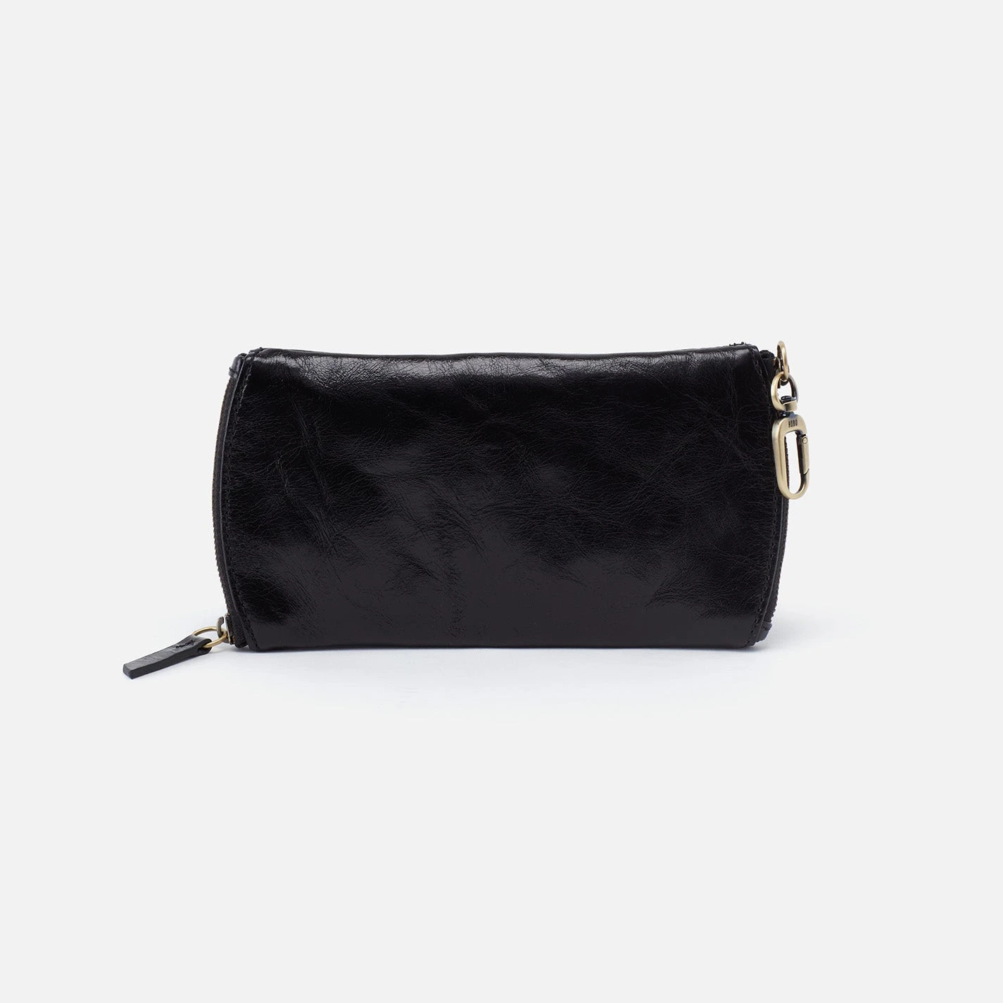 Spark Double Eyeglass Case In Polished Leather - Black 1 Spark Double Eyeglass Case In Polished Leather - Black