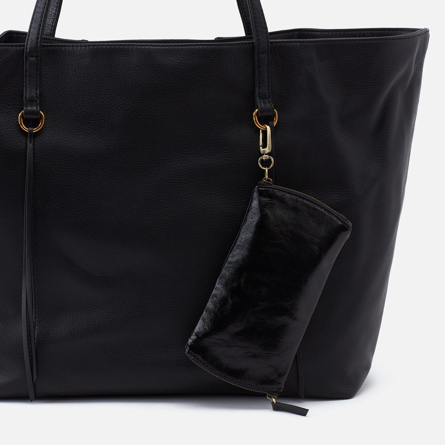 Spark Double Eyeglass Case In Polished Leather - Black 4 Spark Double Eyeglass Case In Polished Leather - Black - Image 4