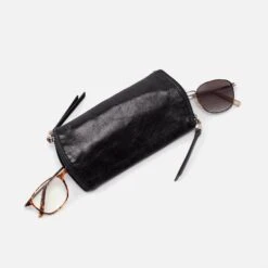 Spark Double Eyeglass Case In Polished Leather - Black 10 Spark Double Eyeglass Case In Polished Leather - Black -Hobo Sales Store VI 32435BLK 04 dd7624ce 400f 414d 9a15 fddb69b6952e