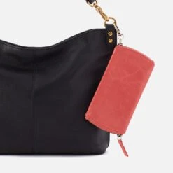 Spark Double Eyeglass Case In Polished Leather - Cherry Blossom -Hobo Sales Store VI 32435CHBL 03