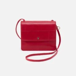 Jill Wallet Crossbody In Polished Leather - Claret