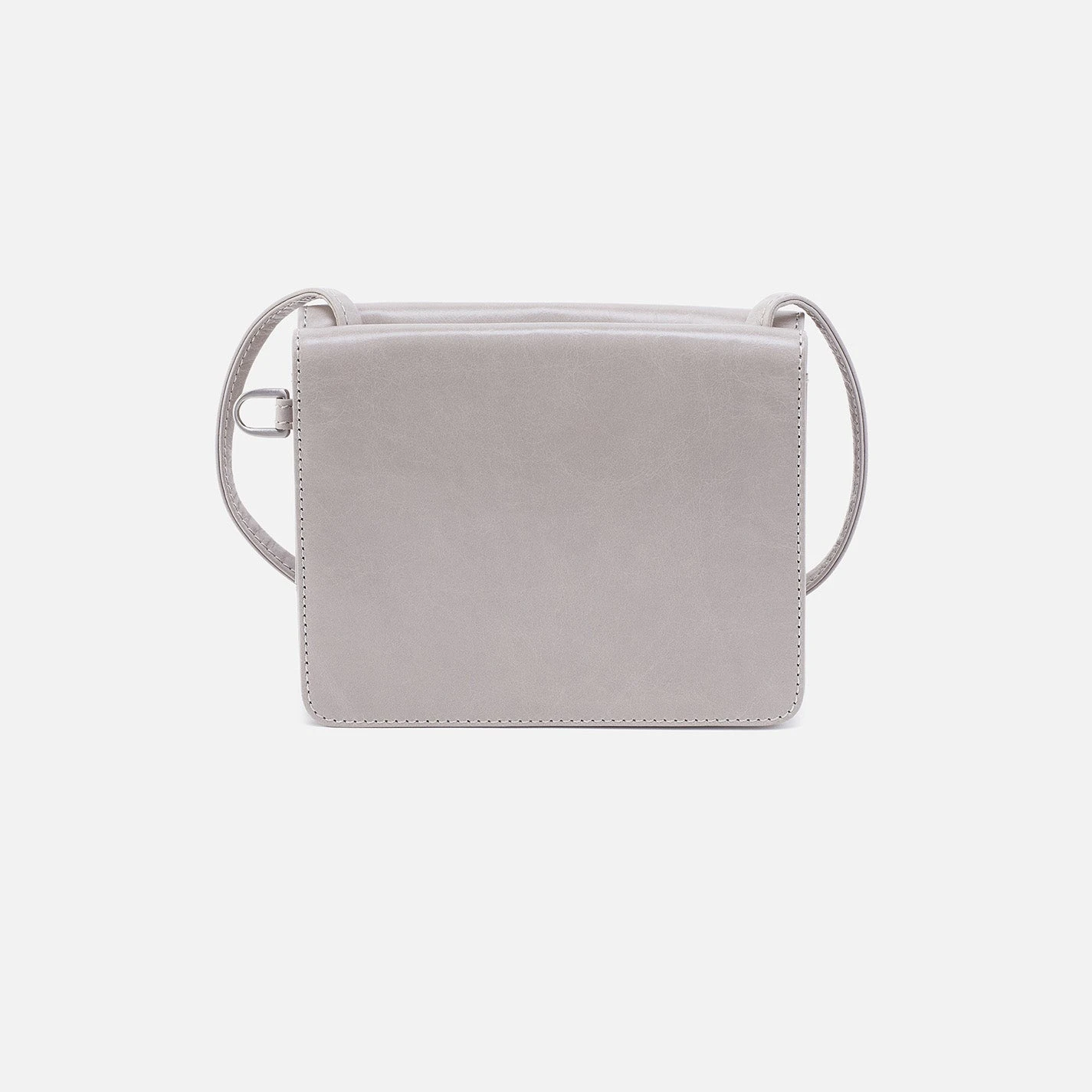 Jill Wallet Crossbody In Polished Leather - Light Grey 5 Jill Wallet Crossbody In Polished Leather - Light Grey - Image 5