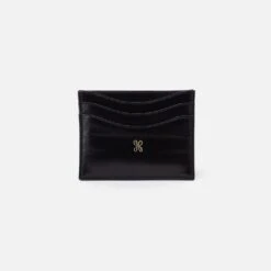 Max Card Case In Polished Leather - Black