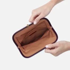 Lauren Wristlet In Polished Leather - Deep Purple -Hobo Sales Store VI 32513DPRP 03