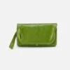 Lauren Wristlet In Polished Leather - Garden Green