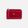 Addi Card Case In Polished Leather - Claret