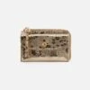 Addi Card Case In Metallic Leather - Gilded Marble
