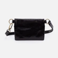 Winn Belt Bag In Polished Leather - Black -Hobo Sales Store VI 32518BLK 05