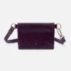 Winn Belt Bag In Polished Leather - Deep Purple