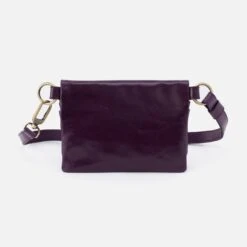 Winn Belt Bag In Polished Leather - Deep Purple -Hobo Sales Store VI 32518DPRP 05