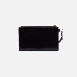 Kali Phone Wallet In Polished Leather - Black -Hobo Sales Store VI 32522BLK 04