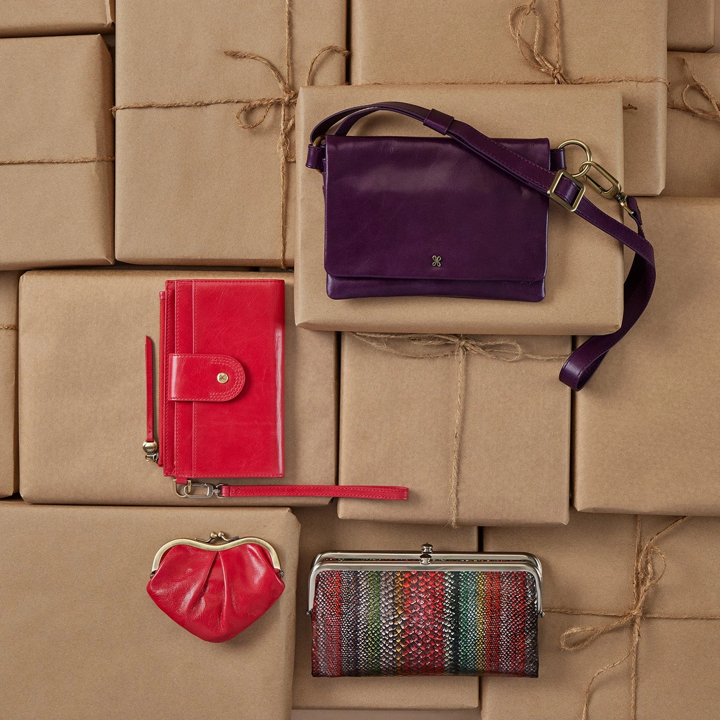 Kali Phone Wallet In Polished Leather - Claret 2 Kali Phone Wallet In Polished Leather - Claret - Image 2