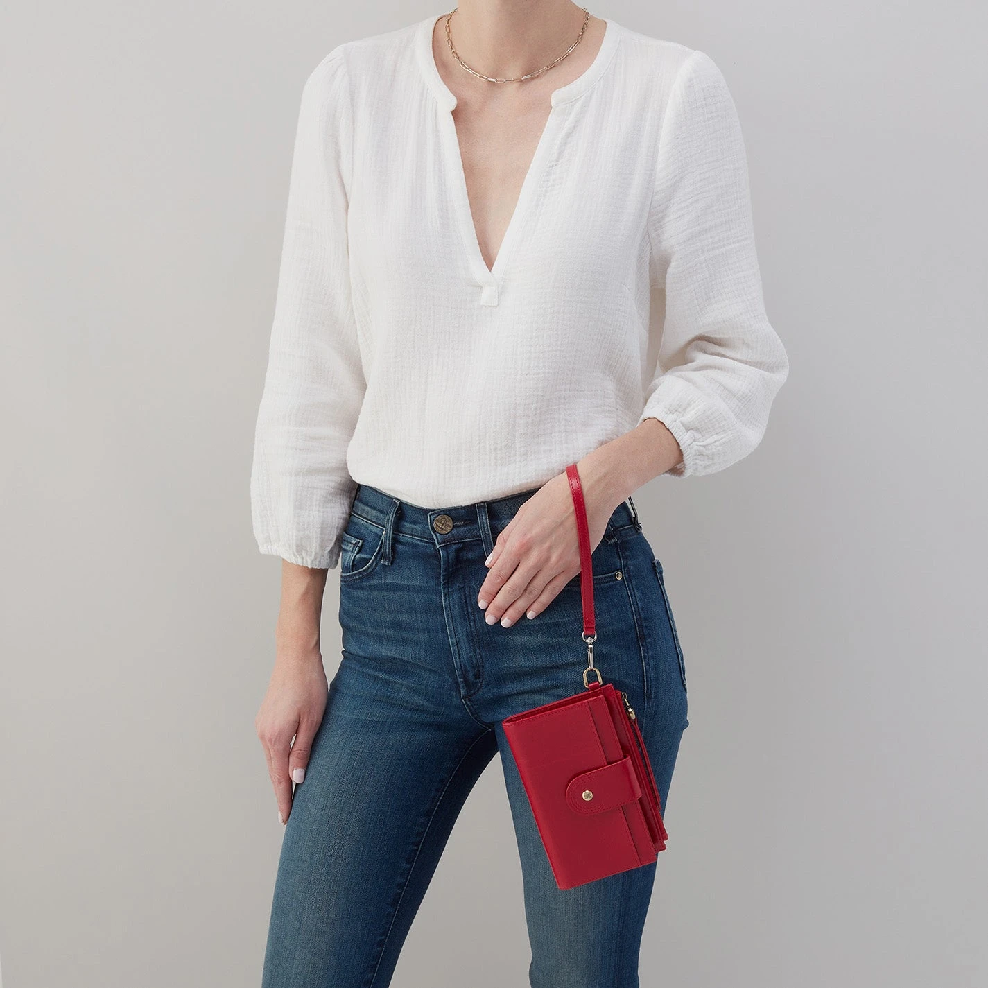 Kali Phone Wallet In Polished Leather - Claret 3 Kali Phone Wallet In Polished Leather - Claret - Image 3