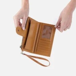 Kali Phone Wallet In Polished Leather - Natural -Hobo Sales Store VI 32522NTRL 03