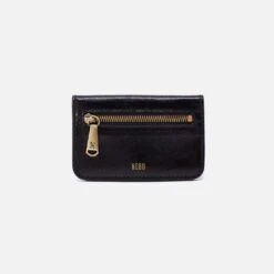 Jill Mini Card Case In Polished Leather - Black 5 Jill Mini Card Case In Polished Leather - Black -Hobo Sales Store VI 32524BLK 03