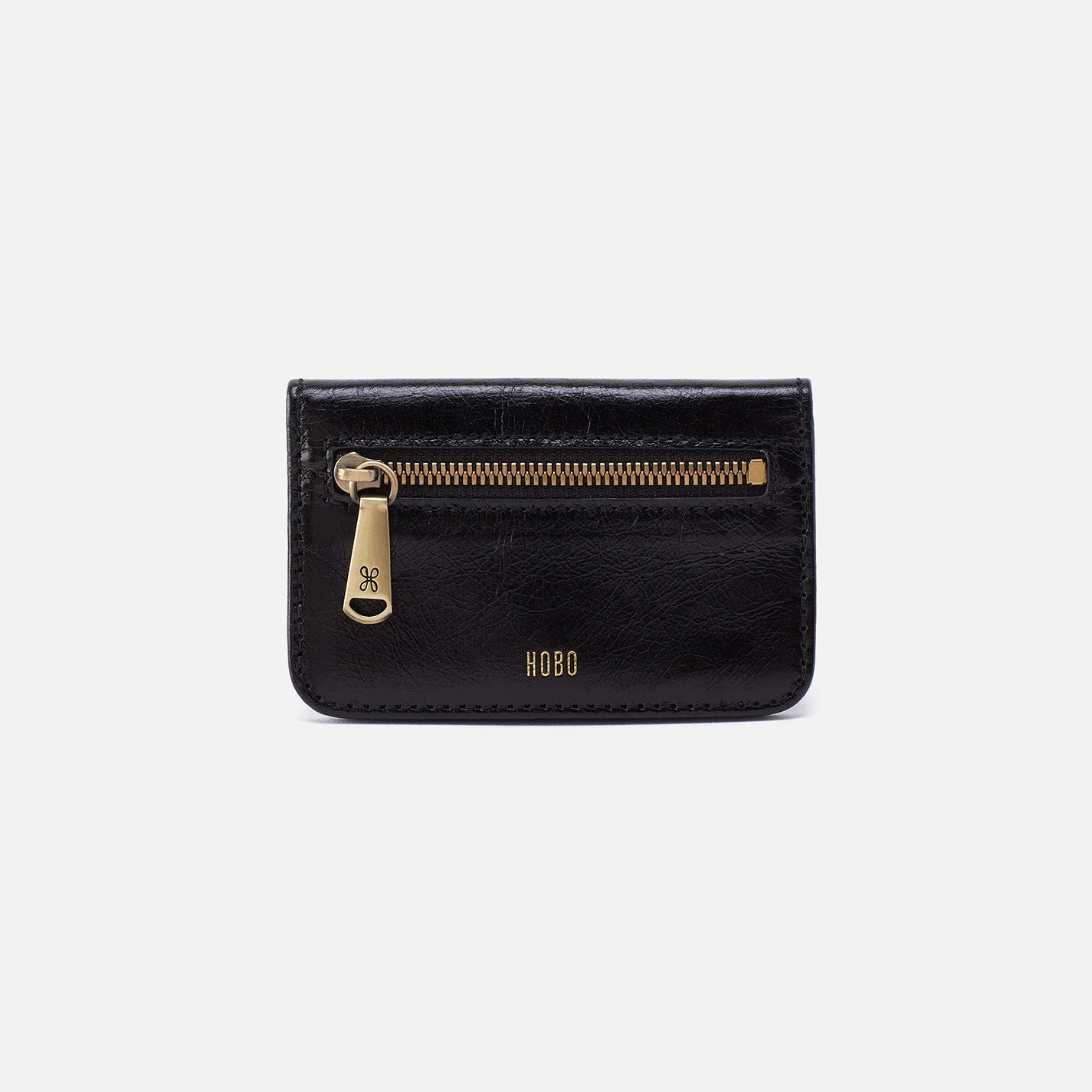 Jill Mini Card Case In Polished Leather - Black 3 Jill Mini Card Case In Polished Leather - Black - Image 3