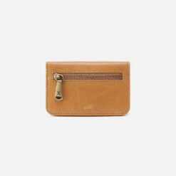 Jill Mini Card Case In Polished Leather - Natural -Hobo Sales Store VI 32524NTRL 03