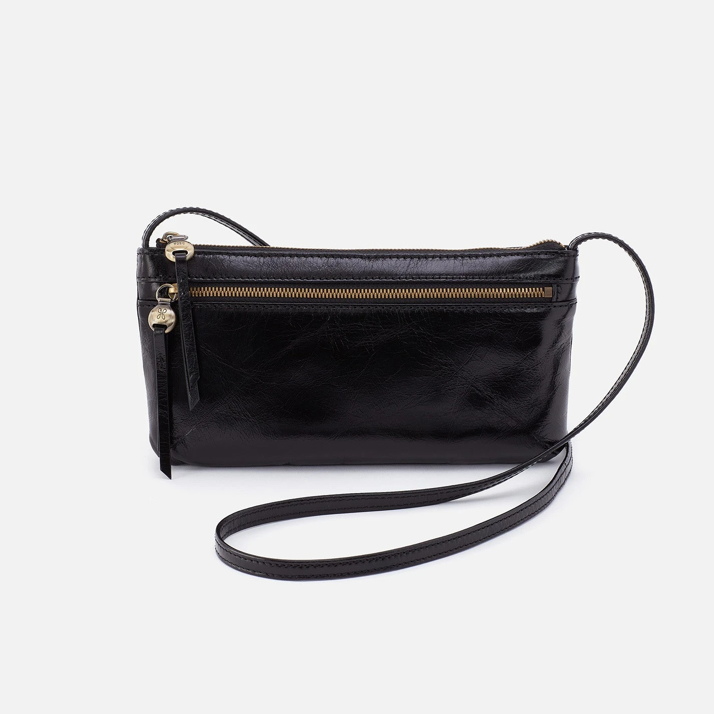 Cara Crossbody In Polished Leather - Black 1 Cara Crossbody In Polished Leather - Black