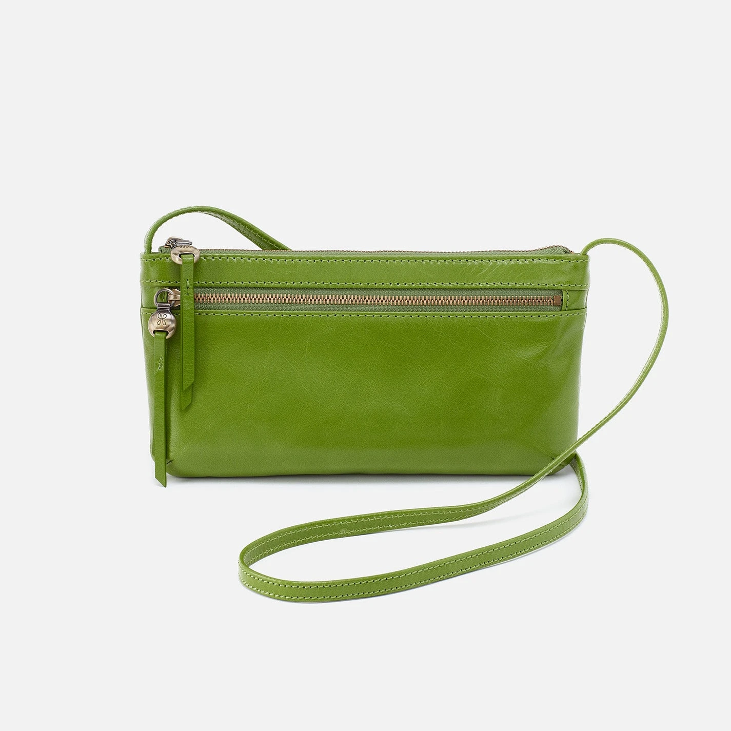 Cara Crossbody In Polished Leather - Garden Green 1 Cara Crossbody In Polished Leather - Garden Green