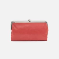 Lauren Clutch-Wallet In Polished Leather - Cherry Blossom