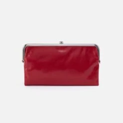 Lauren Clutch-Wallet In Polished Leather - Claret -Hobo Sales Store VI 3385CLRT 06