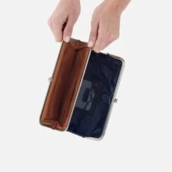 Lauren Clutch-Wallet In Polished Leather - Nightshade -Hobo Sales Store VI 3385NSHD 03