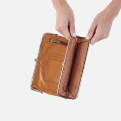 Lauren Clutch-Wallet In Polished Leather - Natural -Hobo Sales Store VI 3385NTRL 04