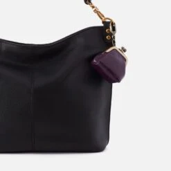 Run Frame Pouch In Polished Leather - Deep Purple 11 Run Frame Pouch In Polished Leather - Deep Purple -Hobo Sales Store VI 34021DPRP 05