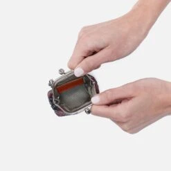 Run Frame Pouch In Printed Leather - Holiday Stripe -Hobo Sales Store VI 34021HSTR 02