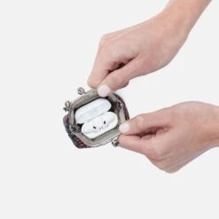 Run Frame Pouch In Printed Leather - Holiday Stripe -Hobo Sales Store VI 34021HSTR 03