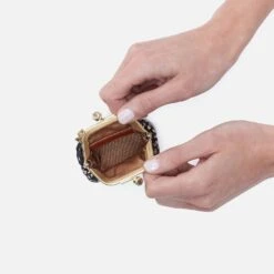 Run Frame Pouch In Polished Leather - Shooting Stars -Hobo Sales Store VI 34021SHST 02