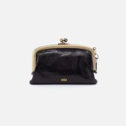Cheer Frame Pouch In Polished Leather - Black -Hobo Sales Store VI 34033BLK 03 69e1b144 1116 48d5 b927 713958234e6e